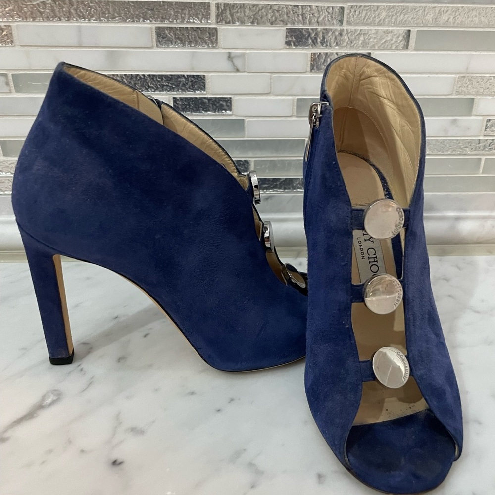 Jimmy Choo Blue Suede Heels